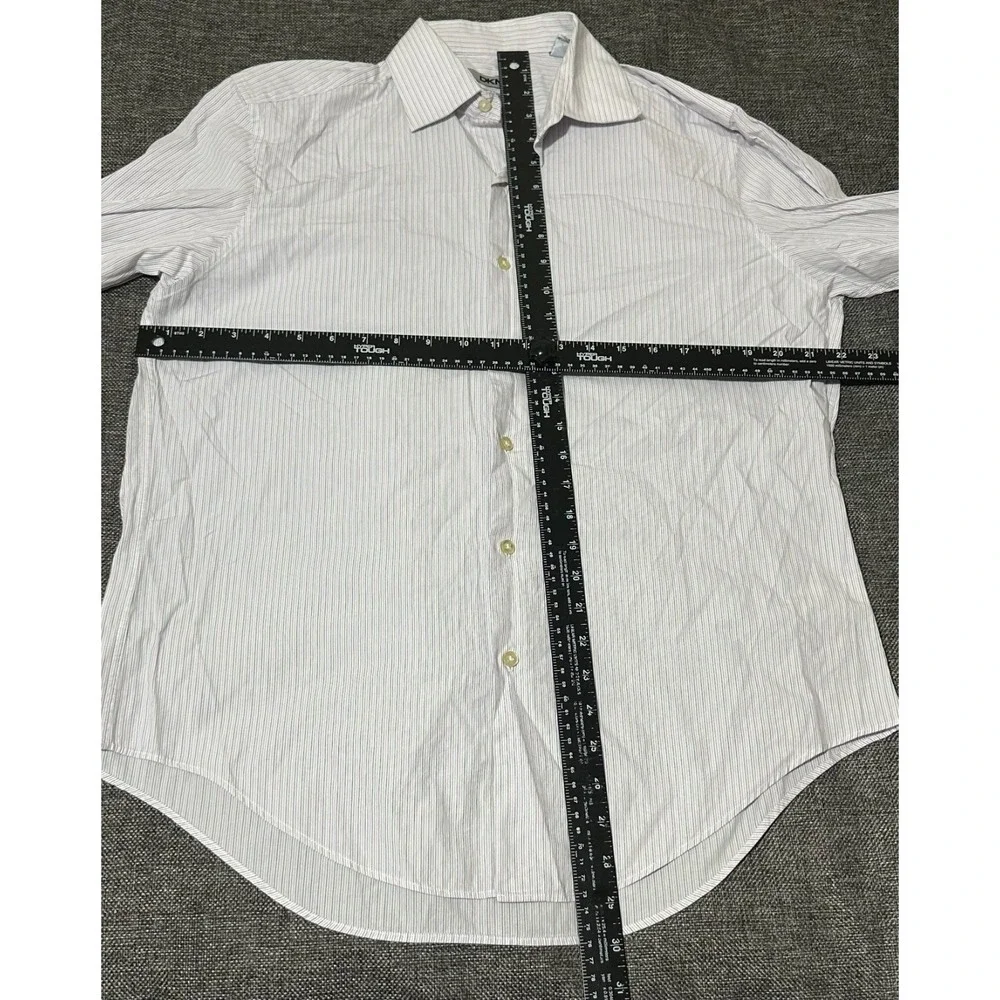 DKNY Slim Fit Men's L 16‎ 32/33 Striped Long Sleeve Shirt